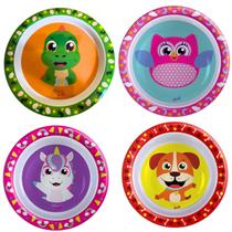 Prato Bebê Dino Unicórnio Dog Coruja Introdução Alimentar - zein Prato Bebê Dino Unicórnio Dog Coruja Introdução Alimentar - zein