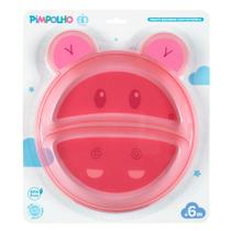 Prato bichinho pimpolho com divisória +6 meses azul e rosa Prato bichinho pimpolho com divisória +6 meses azul e rosa
