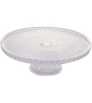 Prato Bolo 32x11cm Queen Com Base Cristal Ecológico