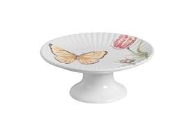 Prato Bolo c/Pé Ceramica Butterfly 27x11cm Scalla Prato Bolo c/Pé Ceramica Butterfly 27x11cm Scalla