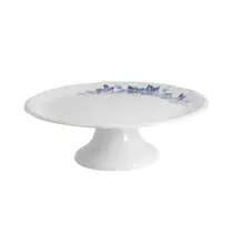 Prato Bolo com Base 27cm Porcelana Schmidt - Dec. Cora 2267