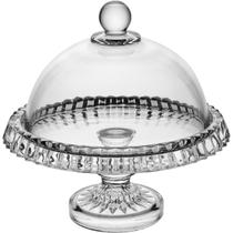 PRATO BOLO COM PÉ COM TAMPA ECO CRYSTAL 19x19cm TRANSPARENTE BOLEIRA PRATO BOLO COM PÉ COM TAMPA ECO CRYSTAL 19x19cm TRANSPARENTE BOLEIRA