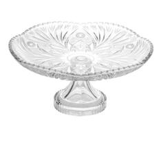 Prato bolo Cristal pé Aramis 32x14cm Transparente