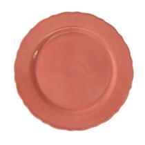 Prato Bolo em Cerâmica Marrakech Pimenta Rosa Panelinha 31cm