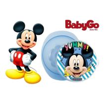 Prato Bowl Com Ventosa E Tampa Disney Mickey - Babygo - Baby Go