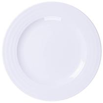 Prato Branco Porcelana 27cm Raso Tramontina Vibrare Aba Larga Avulso Mesa de Jantar