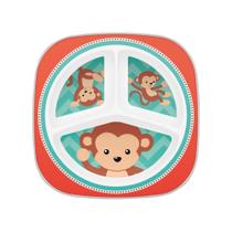 Prato buba com divisória animal macaco