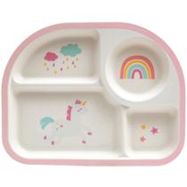Prato Buba com Divisória Magic Unicórnio