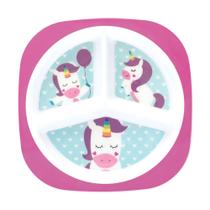 Prato Buba com Divisórias 6+ Meses Unicórnio Rosa 1 Unidade Prato Buba com Divisórias 6+ Meses Unicórnio Rosa 1 Unidade