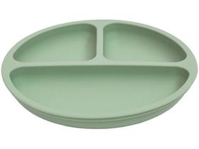 Prato Buba de Silicone Com Ventosa Verde