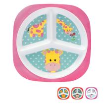 Prato com 3 Divisórias Infantil Animal Fun Separação de Alimentos Buba Prato com 3 Divisórias Infantil Animal Fun Separação de Alimentos Buba