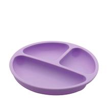 Prato com 3 Divisórias MIMI Lilás 20Cm Silicone