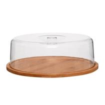 Prato com Cúpula Em Bambu Ecokitchen 27,5x9cm Mimo Style Prato com Cúpula Em Bambu Ecokitchen 27,5x9cm Mimo Style