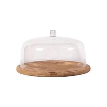 Prato Com Cúpula Em Bambu Sense 27,5x17cm Ou