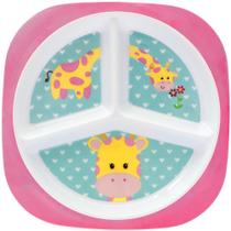 Prato com Divisórias Animal Fun Girafa 10704 - Buba Prato com Divisórias Animal Fun Girafa 10704 - Buba