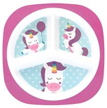 Prato com Divisórias Animal Fun Unicórnio 10703 - Buba Prato com Divisórias Animal Fun Unicórnio 10703 - Buba