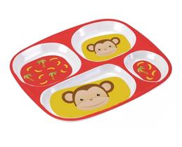 Prato com Divisórias Macaquinho Laranja