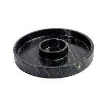 Prato com Molheira Servir Porção Carnes Pedra Sabão G 28cm Prato com Molheira Servir Porção Carnes Pedra Sabão G 28cm