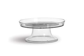 Prato Com Pedestal Cristal Borda Alta 21Cm