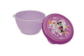Prato Com Tampa Lilas Minnie Margarida Disney Lillo
