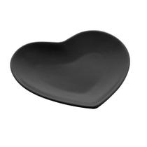 PRATO CORACAO DE CERAMICA HEART PRETO 27x26x3cm - LYOR