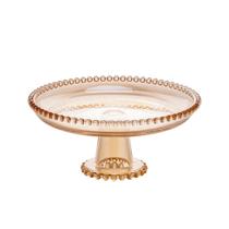 PRATO CRISTAL C/PE PEARL AMBAR 20x9cm