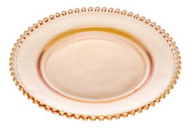 Prato Cristal PEARL WOLFF 28CM Ø Âmbar