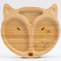 Prato de bambu com ventosa de silicone raposa - petit piá Prato de bambu com ventosa de silicone raposa - petit piá