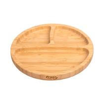 Prato de Bambu com Ventosa e Divisórias para Bebê Freso Baby para Introdução Alimentar Prato de Bambu com Ventosa e Divisórias para Bebê Freso Baby para Introdução Alimentar