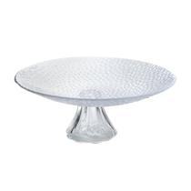Prato de bolo de vidro com pé itália 20,5cm Prato de bolo de vidro com pé itália 20,5cm