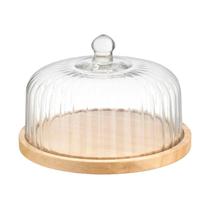 Prato de Bolo Home Style Wood Risque 26 cm