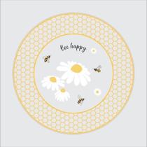 Prato De Bolo Infantil Redondo Abelha Sobremesa 29cm Prato De Bolo Infantil Redondo Abelha Sobremesa 29cm