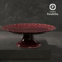 Prato De Bolo Passion Sumac Em Ceramica - Grande - Ø 37,0 cm