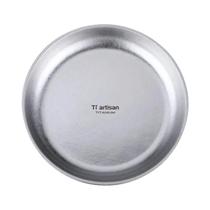 Prato De Camping Extra Grande De Titânio 220mm Tiartisan, Utensílios De Mesa Portáteis Ultraleves De