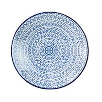 Prato de cerâmica estampada para sobremesa 22cm Prato de cerâmica estampada para sobremesa 22cm