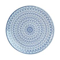 Prato de cerâmica estampada para sobremesa 22cm Prato de cerâmica estampada para sobremesa 22cm