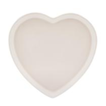 Prato De Cerâmica Heart Branco 17,5X16,5X2Cm - Lyor