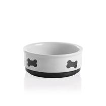 Prato de cerâmica para cães Sweejar Bone Pattern 480 ml (branco)