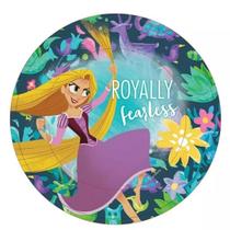 Prato De Cerâmica Para Sobremesa E Refeição Colorido Infantil 20cm Rapunzel Princesas Disney Etihome