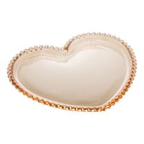 Prato De Coração Pearl Âmbar De Cristal De Chumbo Para Servir Almoço Jantar Mesa Presente Namorados Pais Mães Prato De Coração Pearl Âmbar De Cristal De Chumbo Para Servir Almoço Jantar Mesa Presente Namorados Pais Mães