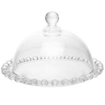 Prato de cristal com cúpula Pearl Wolff 14x10