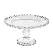 Prato de Cristal com Pé Coração Lyor