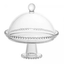 Prato de Cristal com Pé e Tampa Pearl 20cm x 18cm - Wolff Prato de Cristal com Pé e Tampa Pearl 20cm x 18cm - Wolff