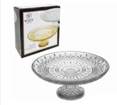 Prato De Cristal Com Pé Wolff Lys 20x9cm