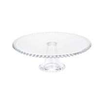 Prato De Cristal Para Bolo E Doces Com Pé Pearl Wolff 2968