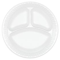 Prato de Isopor SOLO Dart 23 cm Branco com 3 Compartimentos Prato de Isopor SOLO Dart 23 cm Branco com 3 Compartimentos