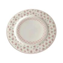 Prato De Jantar Cerâmico Floral Rosa Com Borda De Renda, Pequeno Prato De Salada E Sobremesa Pintado Prato De Jantar Cerâmico Floral Rosa Com Borda De Renda, Pequeno Prato De Salada E Sobremesa Pintado