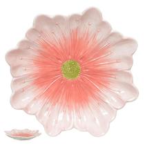 Prato de jantar flor rosa/verde - 26cm Prato de jantar flor rosa/verde - 26cm