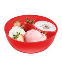 Prato de lanche, prato empilhável, molho, tigela de batatas fritas, vermelha Prato de lanche, prato empilhável, molho, tigela de batatas fritas, vermelha