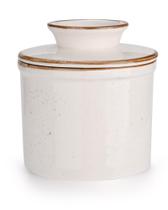 Prato de manteiga francês Butter Crock Jersinwei Ceramic Shell White